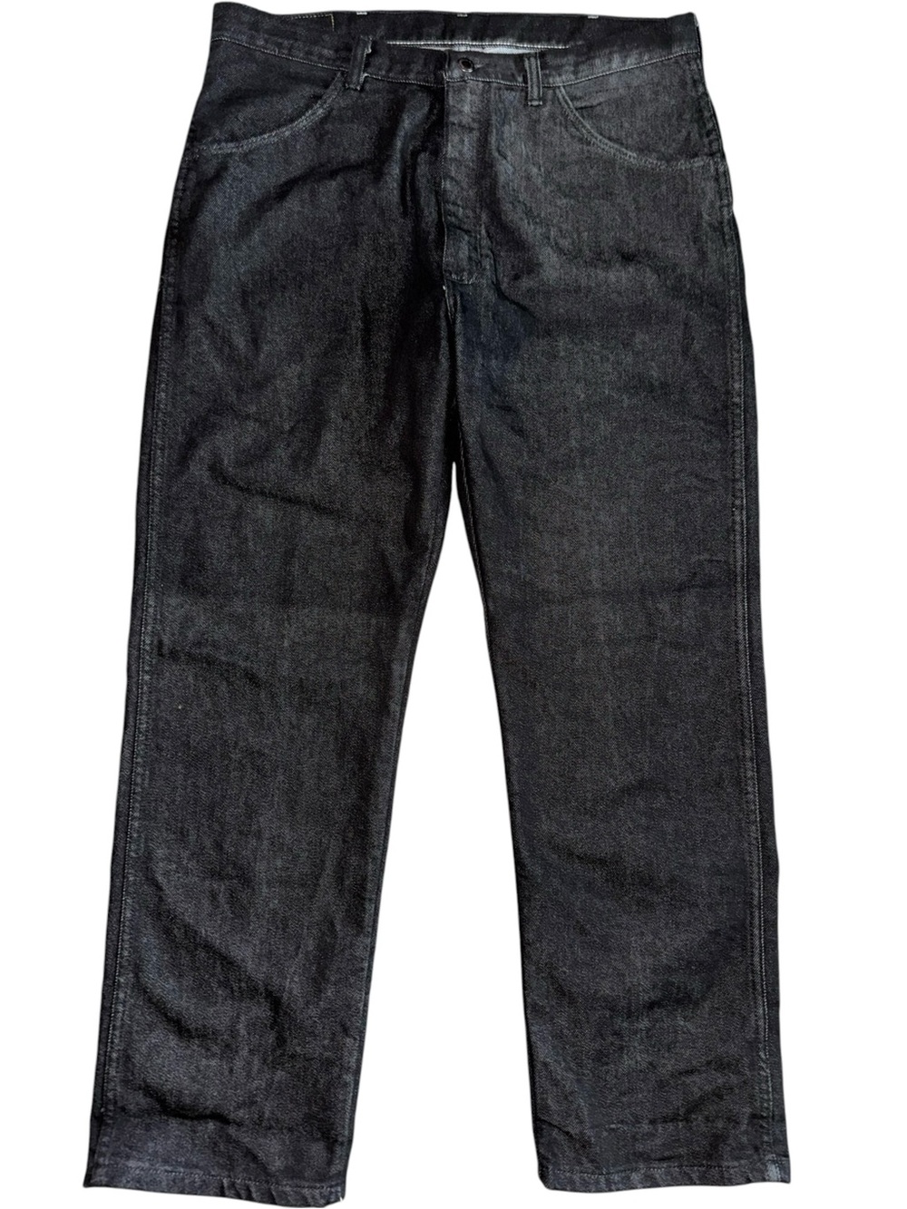 Wrangler Authentic Jeans Relaxed Fit Black Denim Men’s 36x30 Straight Leg Pants